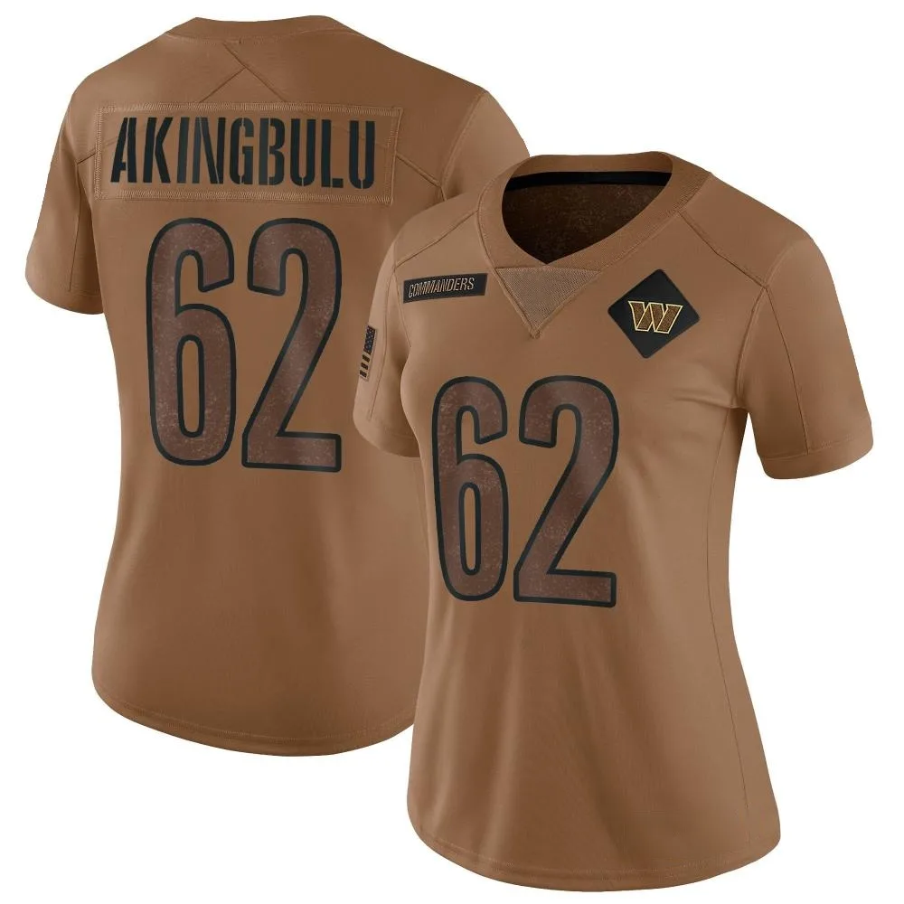 Women's Washington Commanders Alex Akingbulu Nike 2023 Salute To Service Limited Brown Jersey Women's Washington Commanders Alex Akingbulu Nike 2023 Salute To Service Limited Brown Jersey