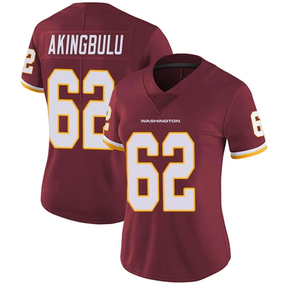 Women's Washington Commanders Alex Akingbulu Nike Burgundy Team Color Vapor Untouchable Limited Jersey Women's Washington Commanders Alex Akingbulu Nike Burgundy Team Color Vapor Untouchable Limited Jersey