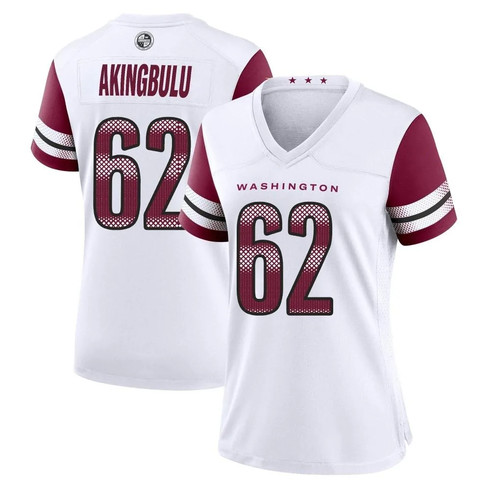 Women's Washington Commanders Alex Akingbulu Nike Game White Jersey Women's Washington Commanders Alex Akingbulu Nike Game White Jersey