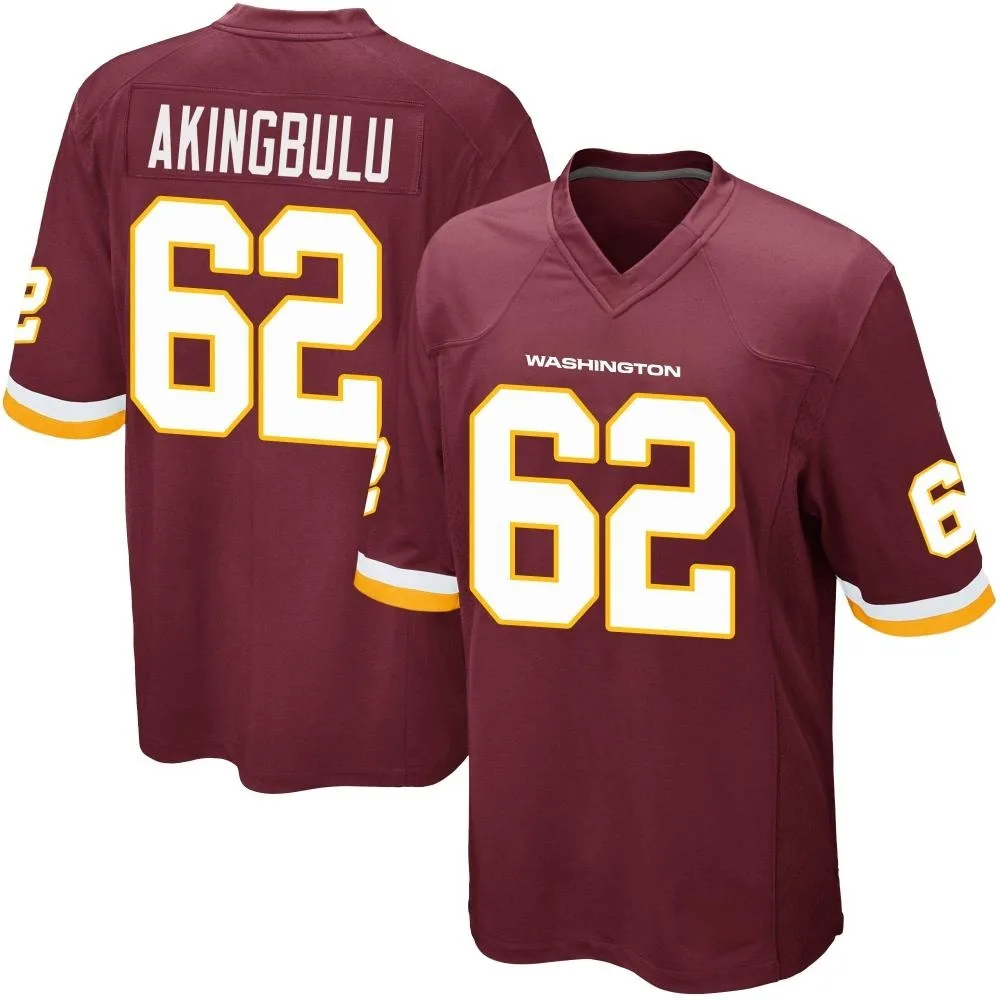Youth Washington Commanders Alex Akingbulu Nike Burgundy Team Color Game Jersey Youth Washington Commanders Alex Akingbulu Nike Burgundy Team Color Game Jersey