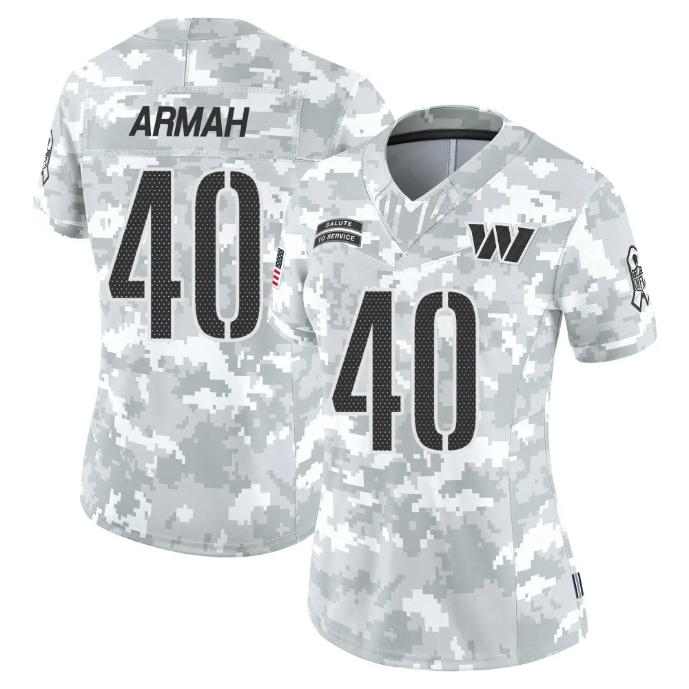 Women's Washington Commanders Alex Armah Nike 2024 Salute to Service Limited Arctic Camo Jersey Women's Washington Commanders Alex Armah Nike 2024 Salute to Service Limited Arctic Camo Jersey