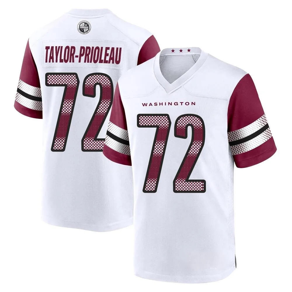 Men's Washington Commanders Alex Taylor Nike Game White Jersey Men's Washington Commanders Alex Taylor Nike Game White Jersey