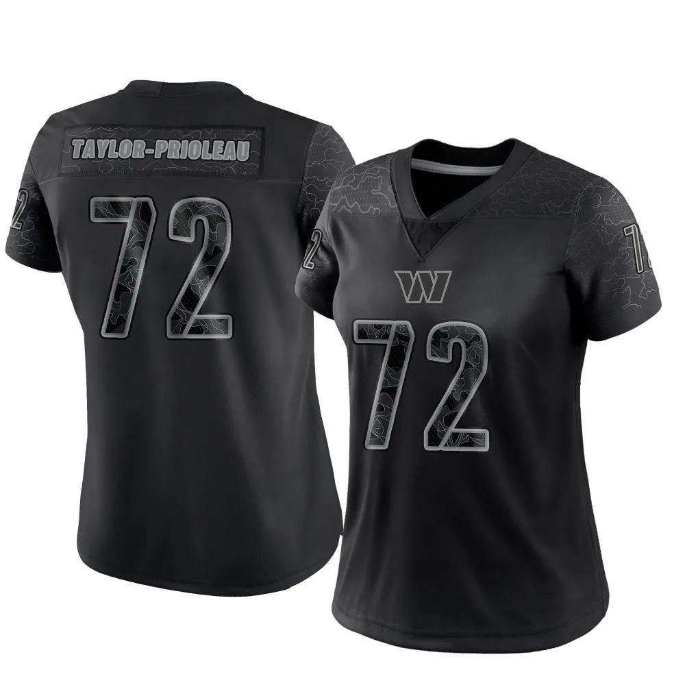 Women's Washington Commanders Alex Taylor Nike Reflective Limited Black Jersey Women's Washington Commanders Alex Taylor Nike Reflective Limited Black Jersey