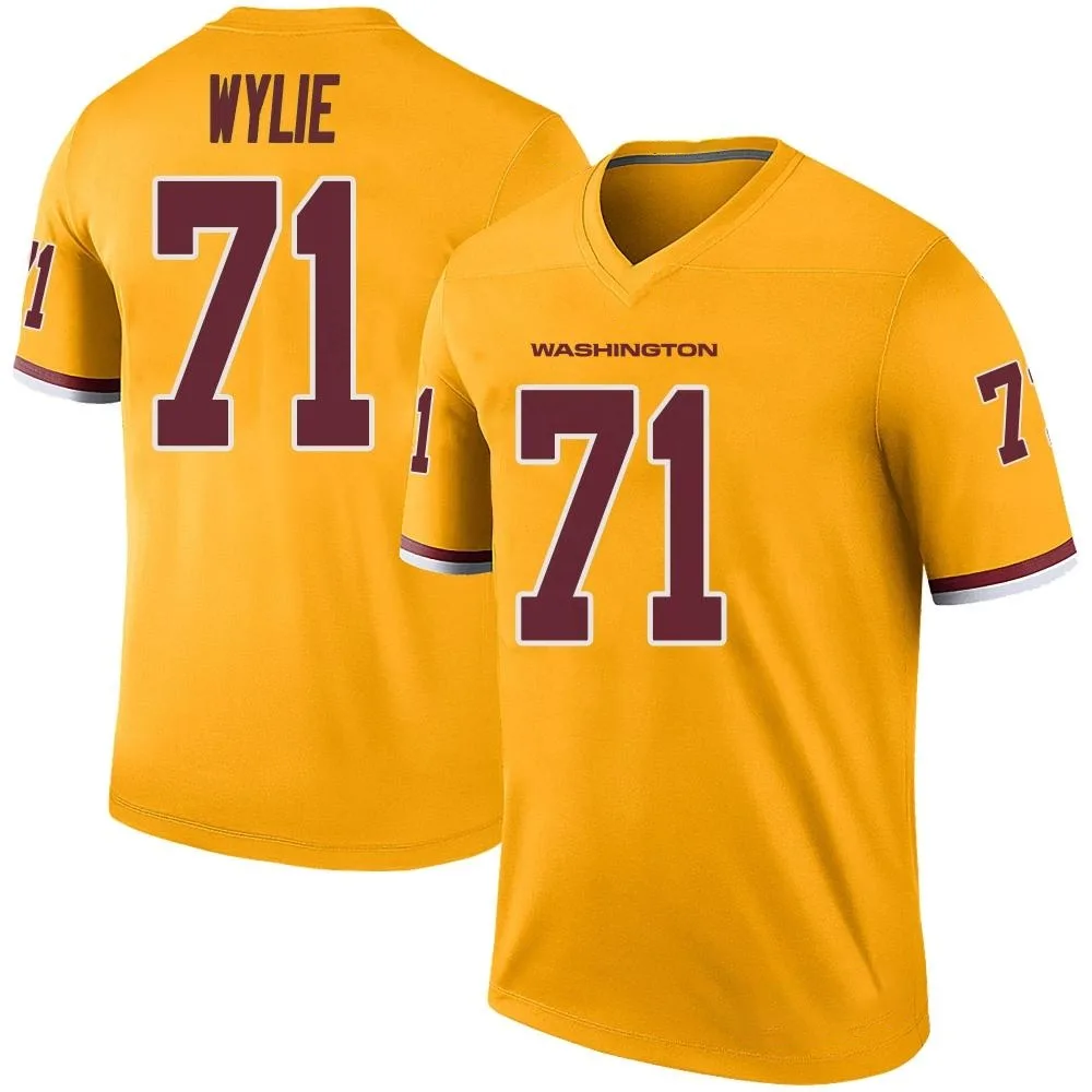 Men's Washington Commanders Andrew Wylie Nike Color Rush Legend Gold Jersey Men's Washington Commanders Andrew Wylie Nike Color Rush Legend Gold Jersey