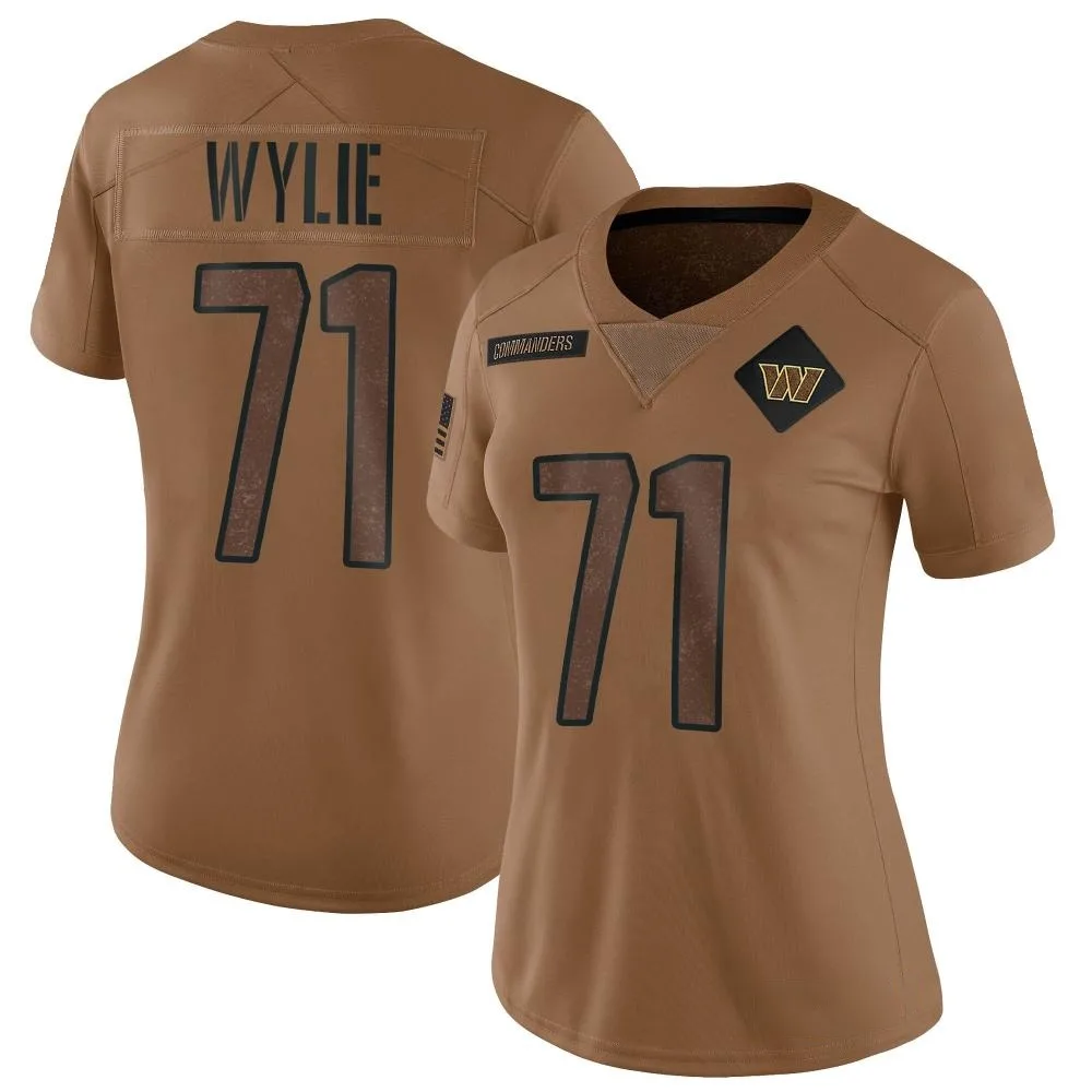 Women's Washington Commanders Andrew Wylie Nike 2023 Salute To Service Limited Brown Jersey Women's Washington Commanders Andrew Wylie Nike 2023 Salute To Service Limited Brown Jersey
