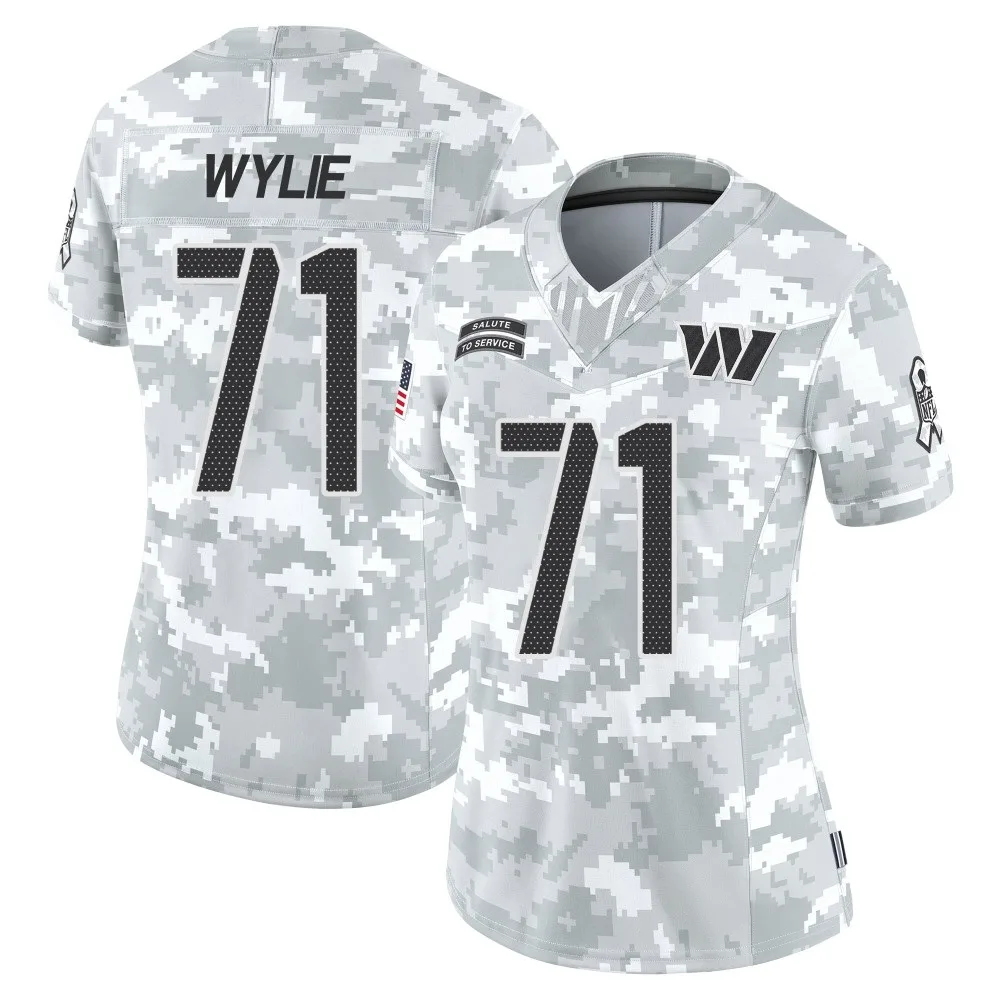 Women's Washington Commanders Andrew Wylie Nike 2024 Salute to Service Limited Arctic Camo Jersey Women's Washington Commanders Andrew Wylie Nike 2024 Salute to Service Limited Arctic Camo Jersey
