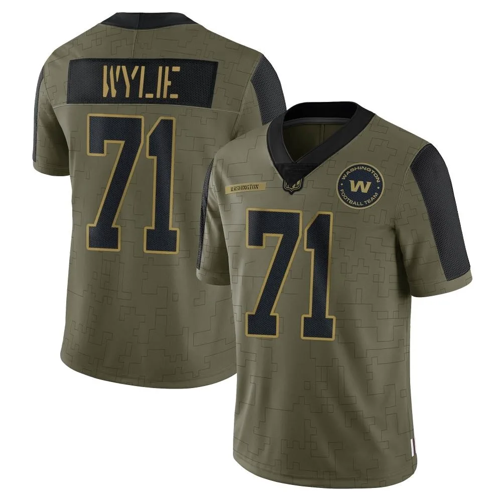 Youth Washington Commanders Andrew Wylie Nike 2021 Salute To Service Limited Olive Jersey Youth Washington Commanders Andrew Wylie Nike 2021 Salute To Service Limited Olive Jersey