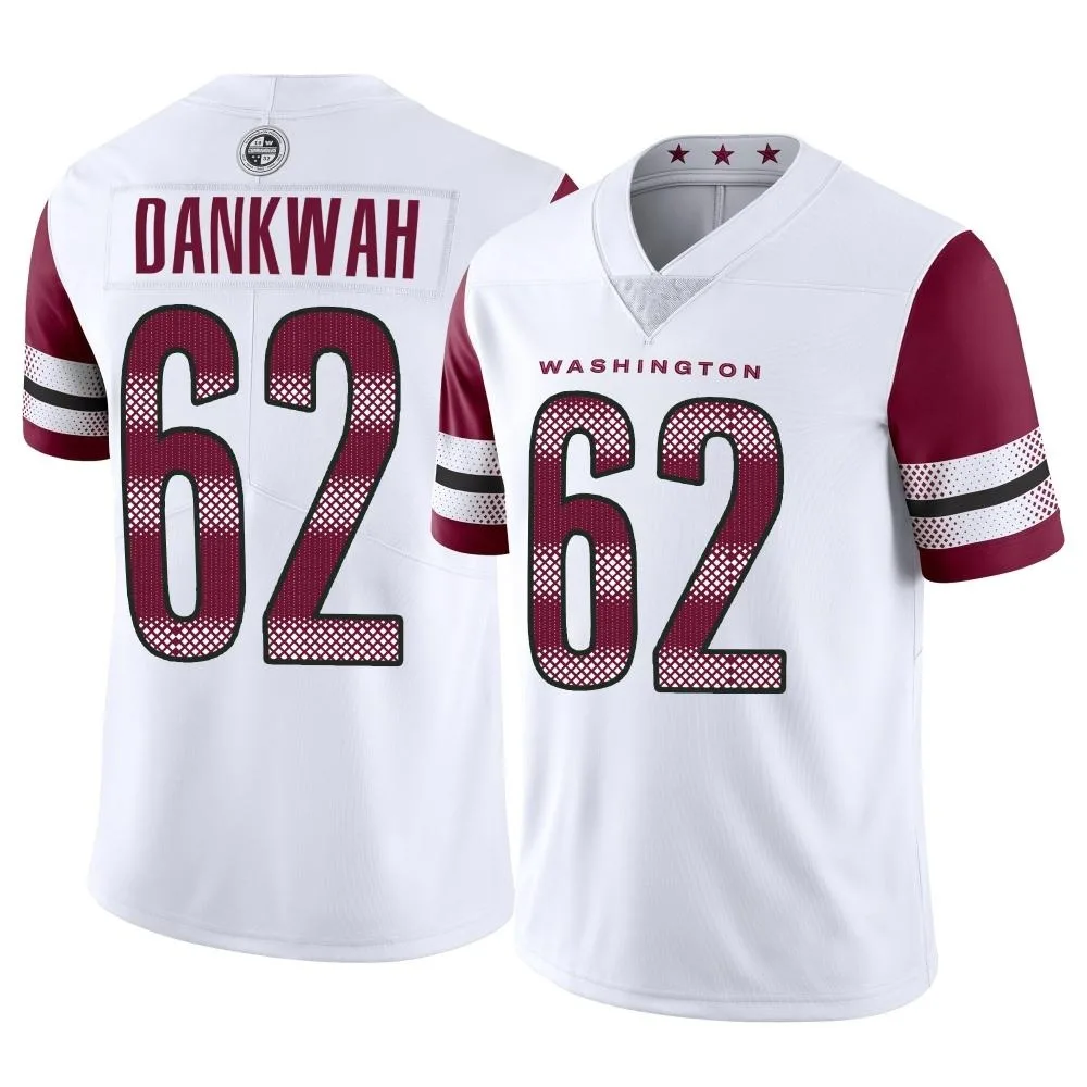 Men's Washington Commanders Anim Dankwah Nike Vapor Limited White Jersey Men's Washington Commanders Anim Dankwah Nike Vapor Limited White Jersey