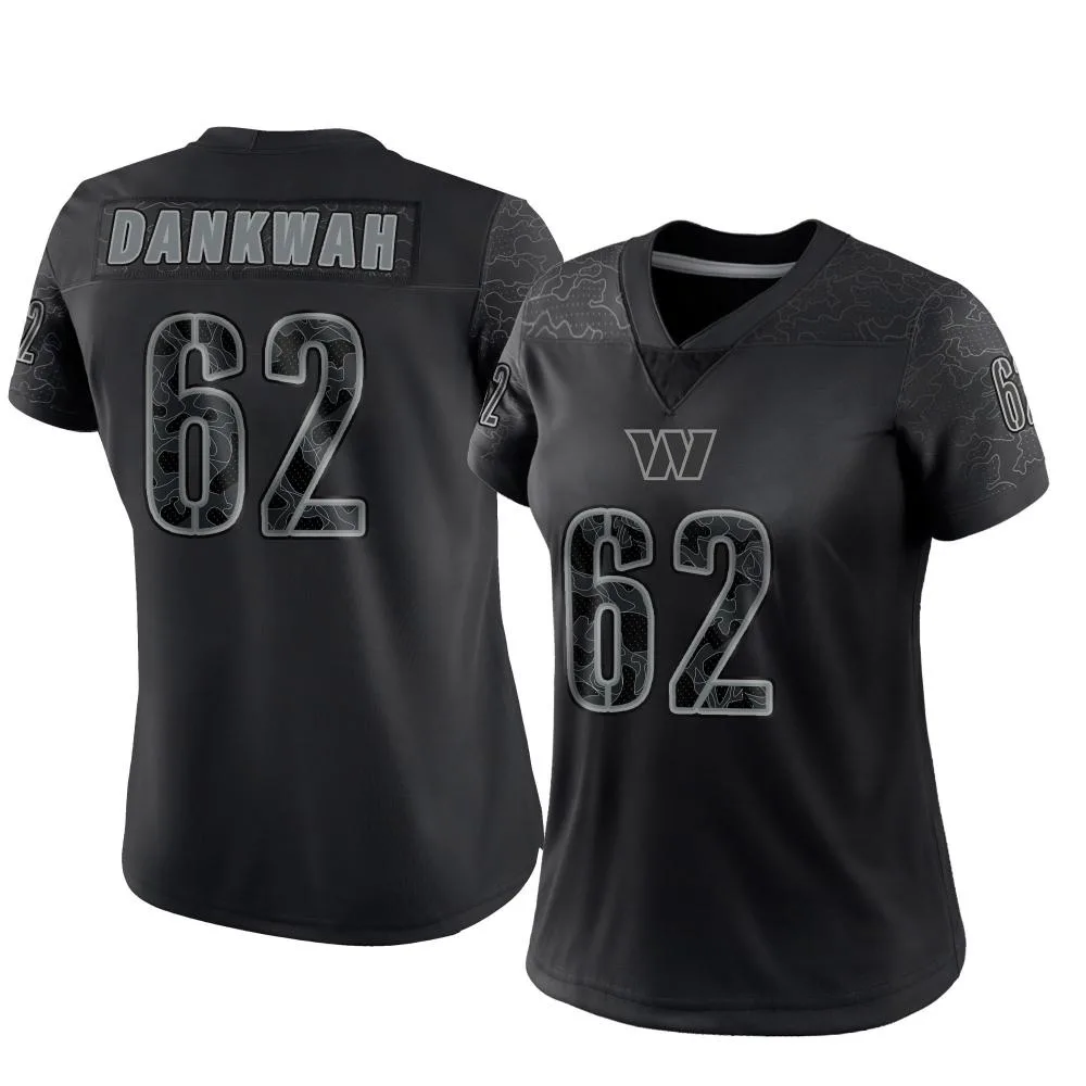 Women's Washington Commanders Anim Dankwah Nike Reflective Limited Black Jersey Women's Washington Commanders Anim Dankwah Nike Reflective Limited Black Jersey