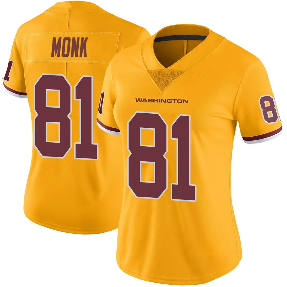 Women's Washington Commanders Art Monk Nike Color Rush Limited Gold Jersey Women's Washington Commanders Art Monk Nike Color Rush Limited Gold Jersey