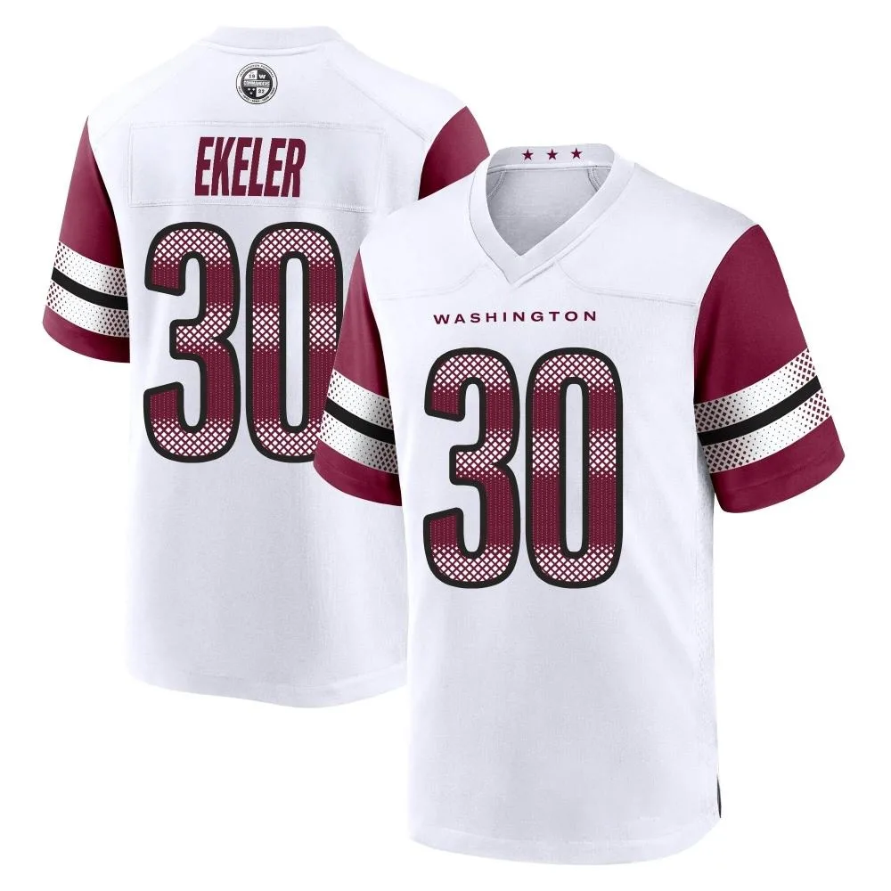 Men's Washington Commanders Austin Ekeler Nike Game White Jersey Men's Washington Commanders Austin Ekeler Nike Game White Jersey