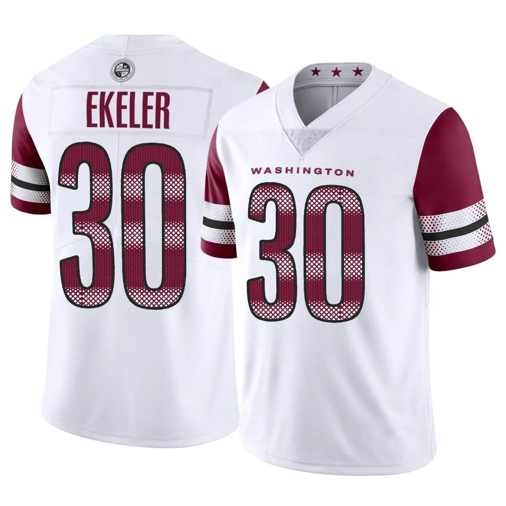 Men's Washington Commanders Austin Ekeler Nike Vapor Limited White Jersey Men's Washington Commanders Austin Ekeler Nike Vapor Limited White Jersey