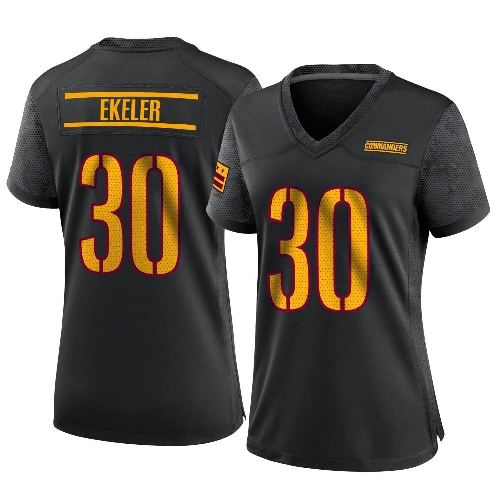 Women's Washington Commanders Austin Ekeler Nike Alternate Game Black Jersey Women's Washington Commanders Austin Ekeler Nike Alternate Game Black Jersey