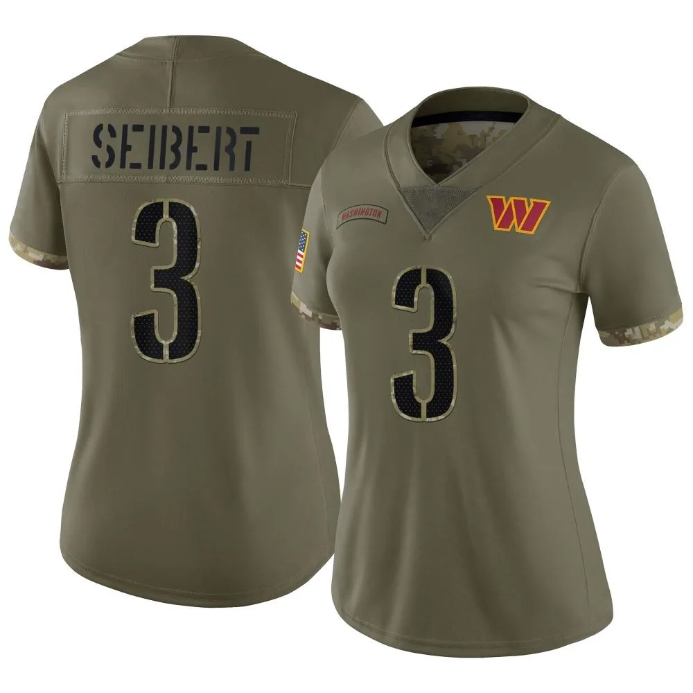 Women's Washington Commanders Austin Seibert Nike 2022 Salute To Service Limited Olive Jersey Women's Washington Commanders Austin Seibert Nike 2022 Salute To Service Limited Olive Jersey
