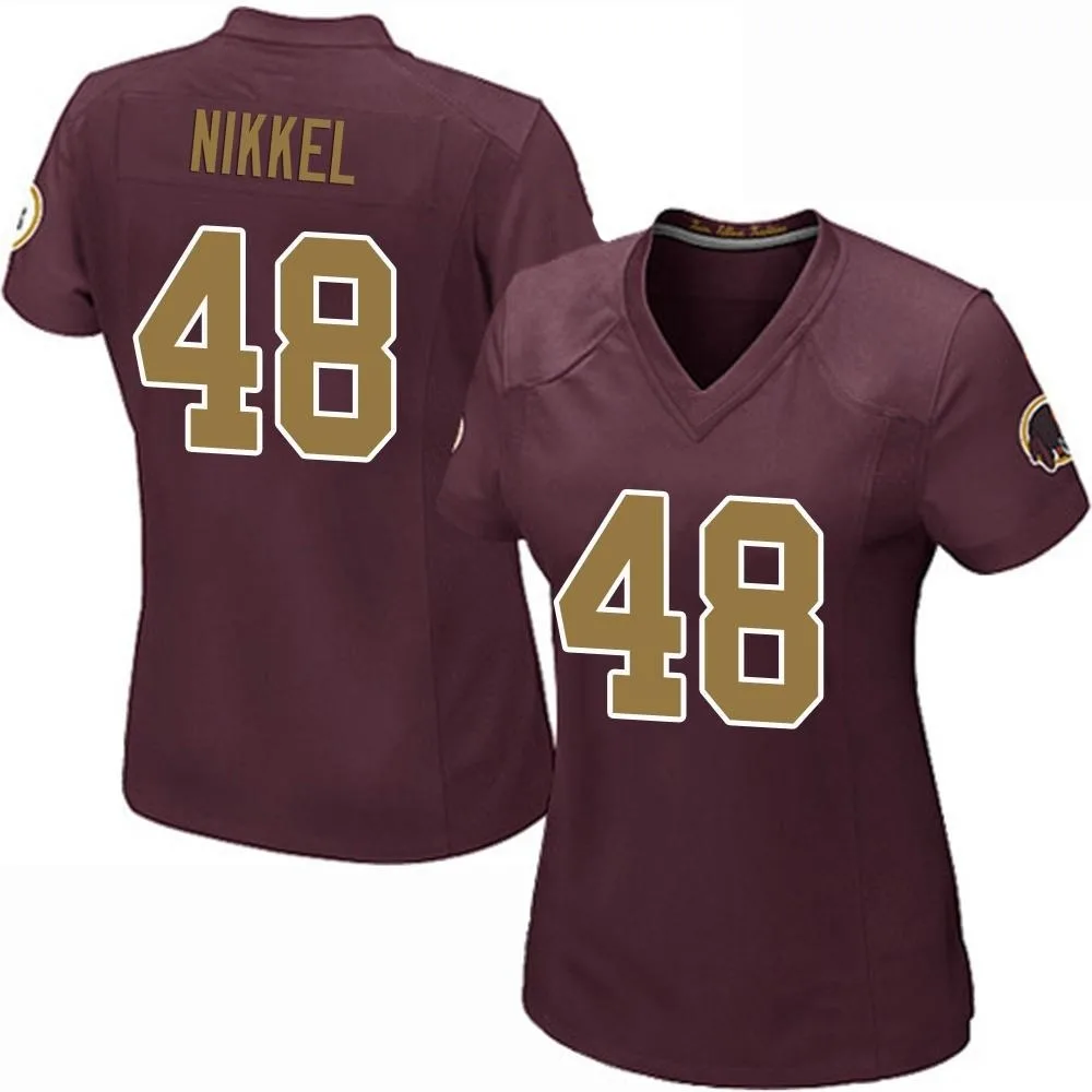 Women's Washington Commanders Ben Nikkel Nike Burgundy Alternate Game Jersey Women's Washington Commanders Ben Nikkel Nike Burgundy Alternate Game Jersey