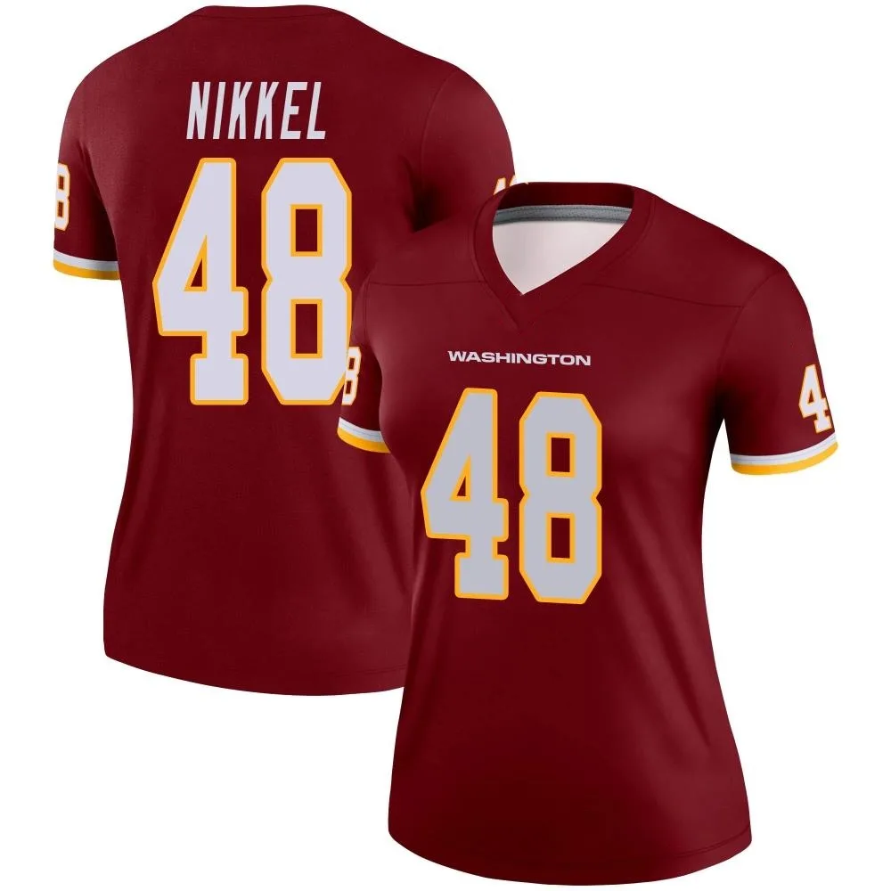 Women's Washington Commanders Ben Nikkel Nike Burgundy Legend Jersey Women's Washington Commanders Ben Nikkel Nike Burgundy Legend Jersey