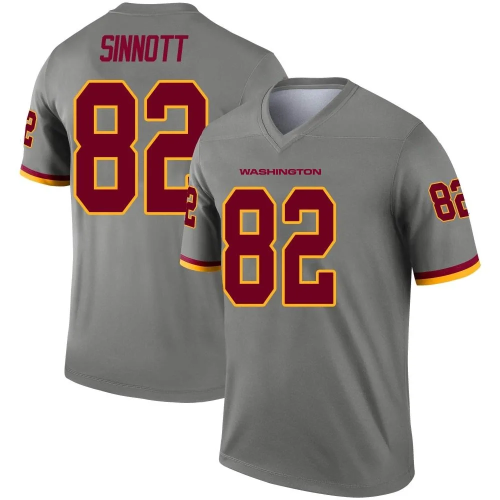 Men's Washington Commanders Ben Sinnott Nike Inverted Legend Gray Jersey Men's Washington Commanders Ben Sinnott Nike Inverted Legend Gray Jersey