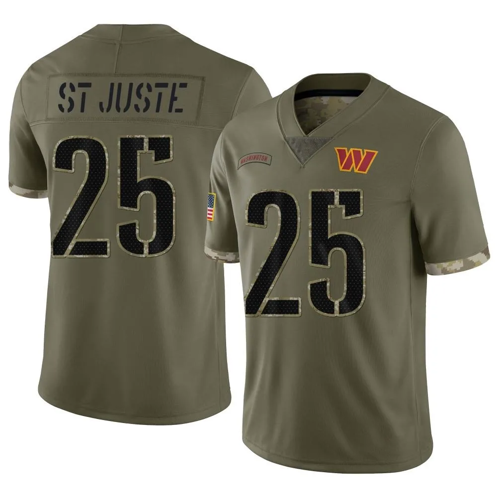 Men's Washington Commanders Benjamin St-Juste Nike 2022 Salute To Service Limited Olive Jersey Men's Washington Commanders Benjamin St-Juste Nike 2022 Salute To Service Limited Olive Jersey