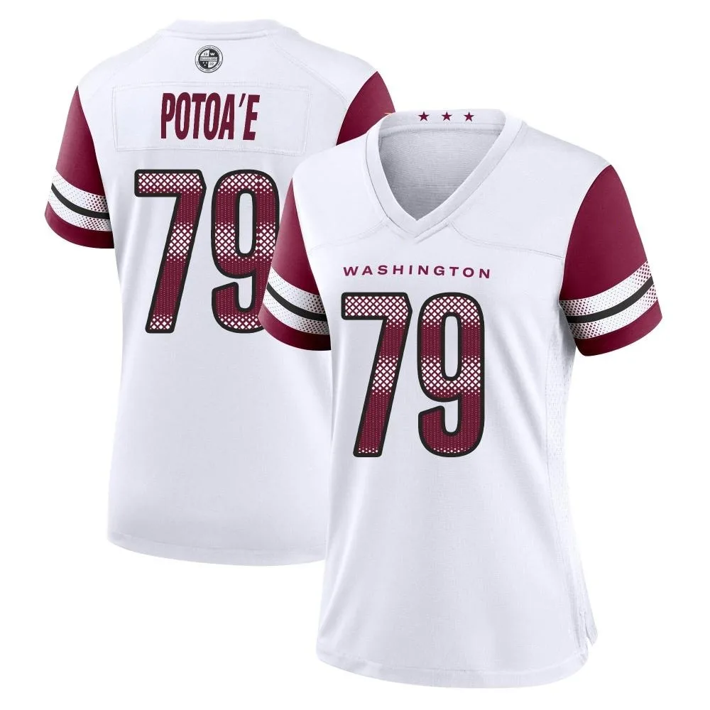 Women's Washington Commanders Benning Potoa'e Nike Game White Jersey Women's Washington Commanders Benning Potoa'e Nike Game White Jersey