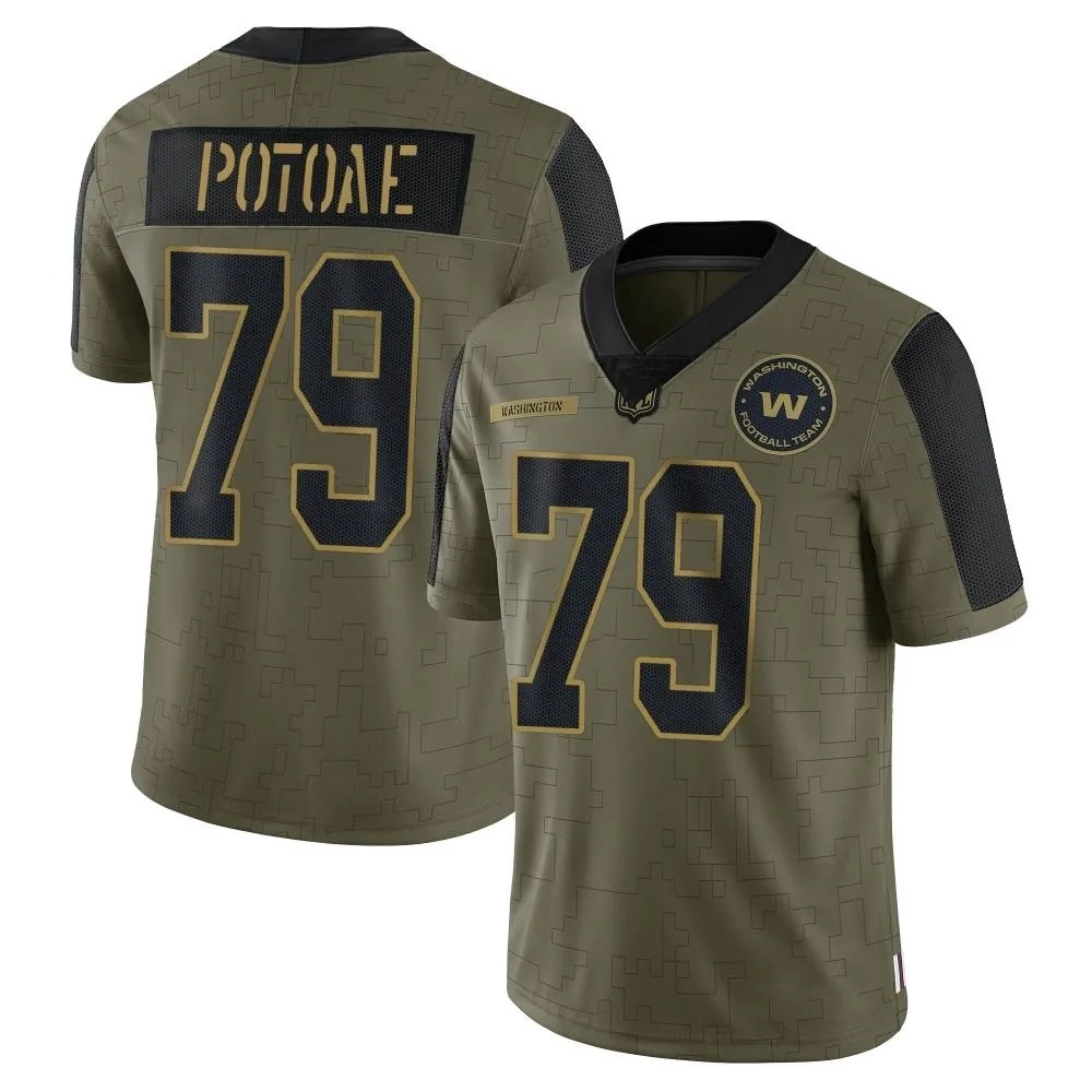 Youth Washington Commanders Benning Potoa'e Nike 2021 Salute To Service Limited Olive Jersey Youth Washington Commanders Benning Potoa'e Nike 2021 Salute To Service Limited Olive Jersey