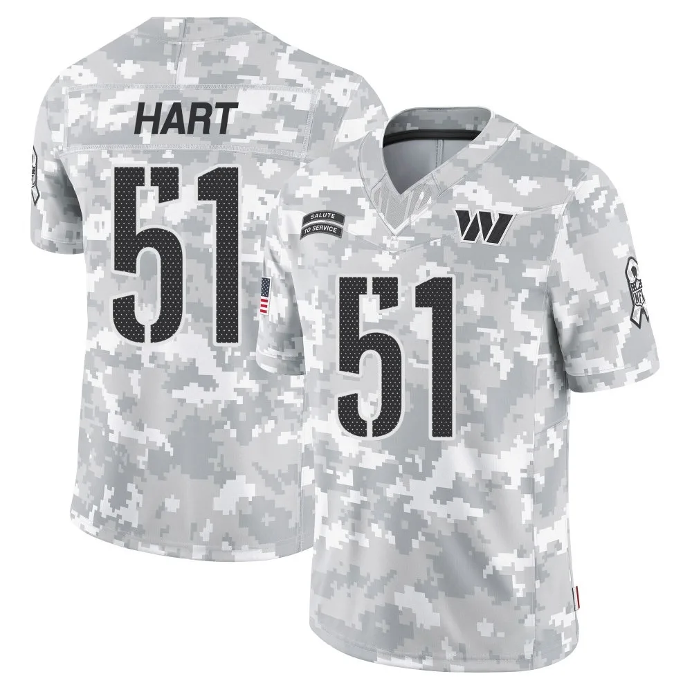 Men's Washington Commanders Bobby Hart Nike 2024 Salute to Service Limited Arctic Camo Jersey Men's Washington Commanders Bobby Hart Nike 2024 Salute to Service Limited Arctic Camo Jersey