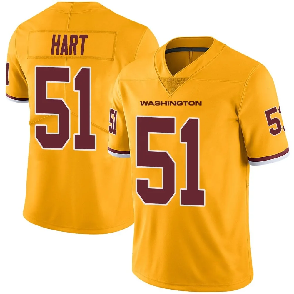 Men's Washington Commanders Bobby Hart Nike Color Rush Limited Gold Jersey Men's Washington Commanders Bobby Hart Nike Color Rush Limited Gold Jersey