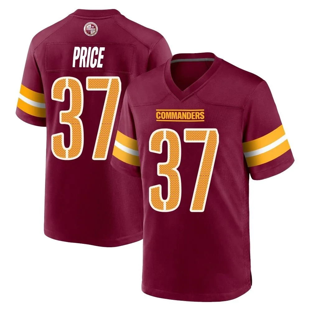 Men's Washington Commanders Bobby Price Nike Burgundy Game Jersey Men's Washington Commanders Bobby Price Nike Burgundy Game Jersey