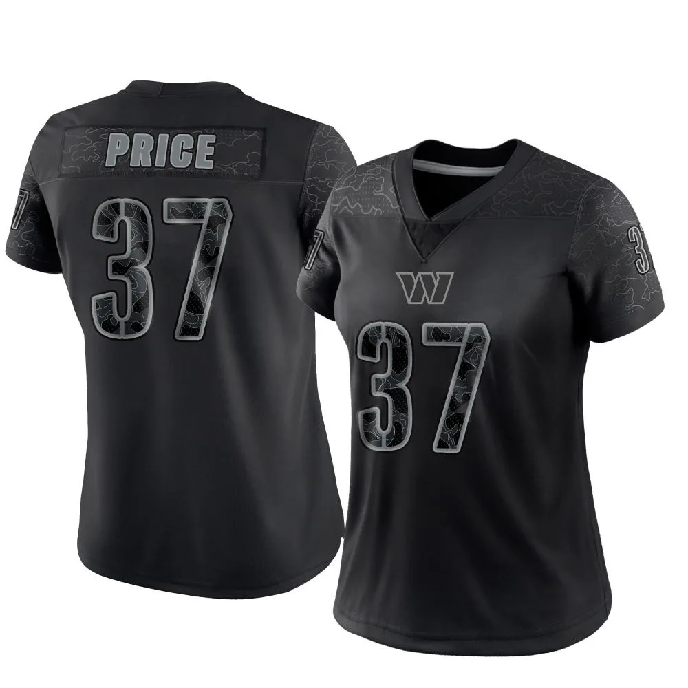 Women's Washington Commanders Bobby Price Nike Reflective Limited Black Jersey Women's Washington Commanders Bobby Price Nike Reflective Limited Black Jersey