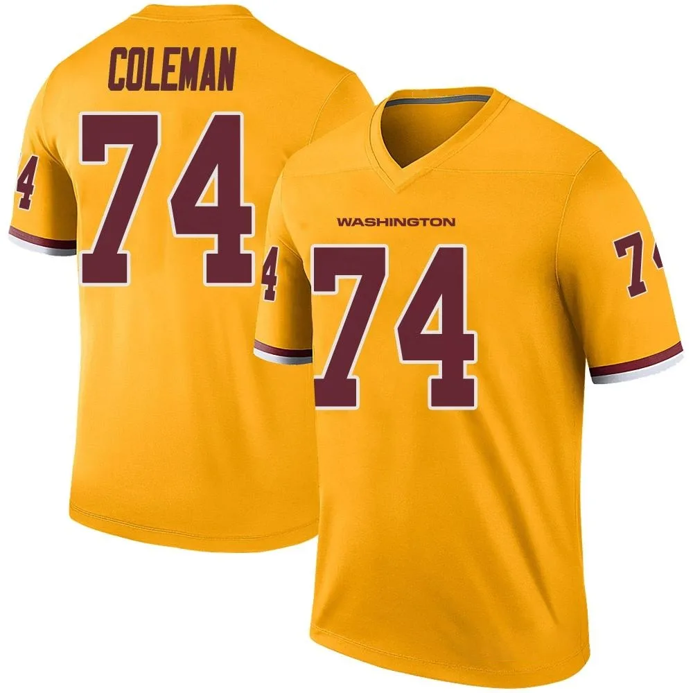 Youth Washington Commanders Brandon Coleman Nike Color Rush Legend Gold Jersey Youth Washington Commanders Brandon Coleman Nike Color Rush Legend Gold Jersey