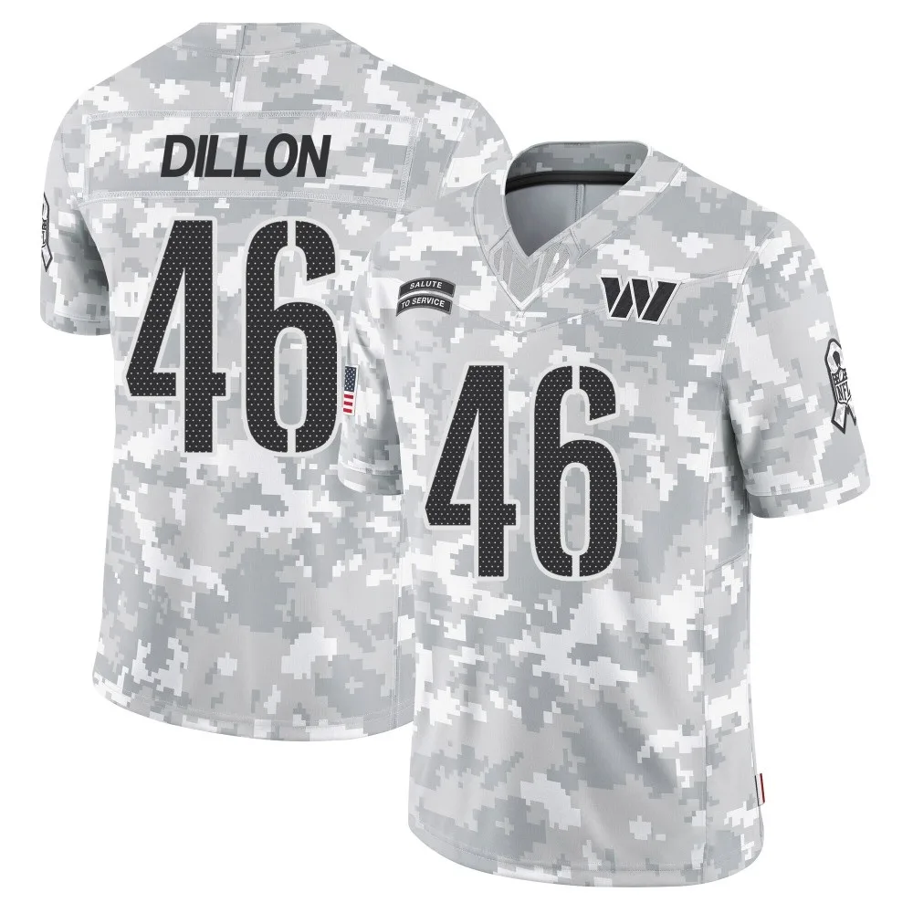 Men's Washington Commanders Brandon Dillon Nike 2024 Salute to Service Limited Arctic Camo Jersey Men's Washington Commanders Brandon Dillon Nike 2024 Salute to Service Limited Arctic Camo Jersey