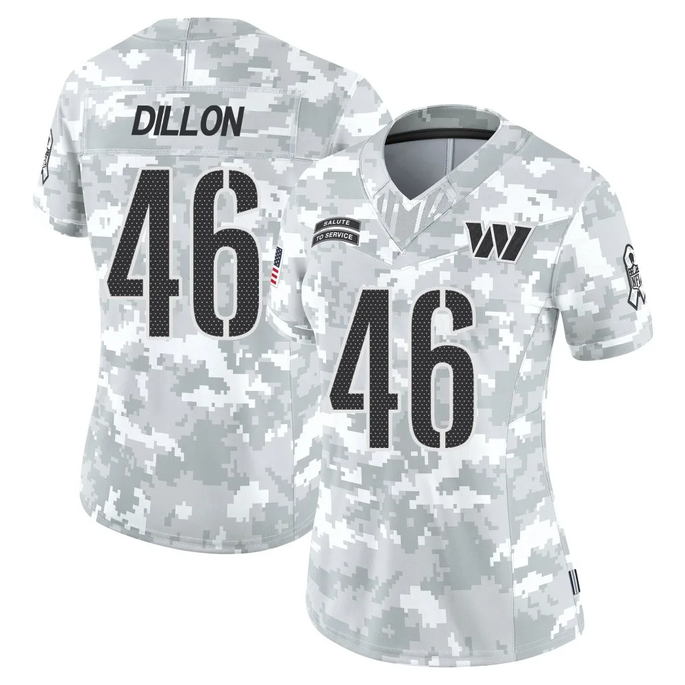 Women's Washington Commanders Brandon Dillon Nike 2024 Salute to Service Limited Arctic Camo Jersey Women's Washington Commanders Brandon Dillon Nike 2024 Salute to Service Limited Arctic Camo Jersey