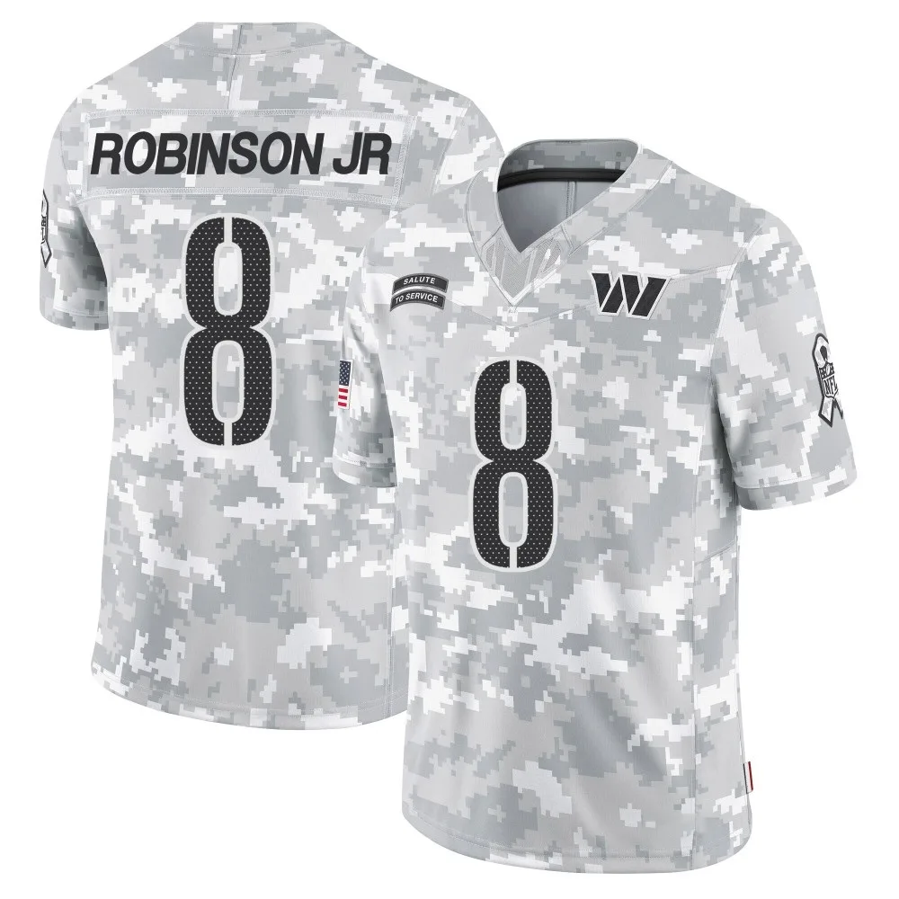 Men's Washington Commanders Brian Robinson Jr. Nike 2024 Salute to Service Limited Arctic Camo Jersey Men's Washington Commanders Brian Robinson Jr. Nike 2024 Salute to Service Limited Arctic Camo Jersey