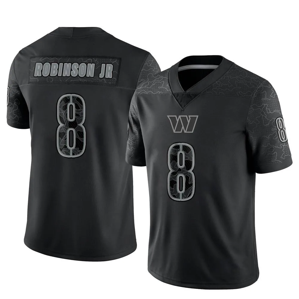 Men's Washington Commanders Brian Robinson Jr. Nike Reflective Limited Black Jersey Men's Washington Commanders Brian Robinson Jr. Nike Reflective Limited Black Jersey