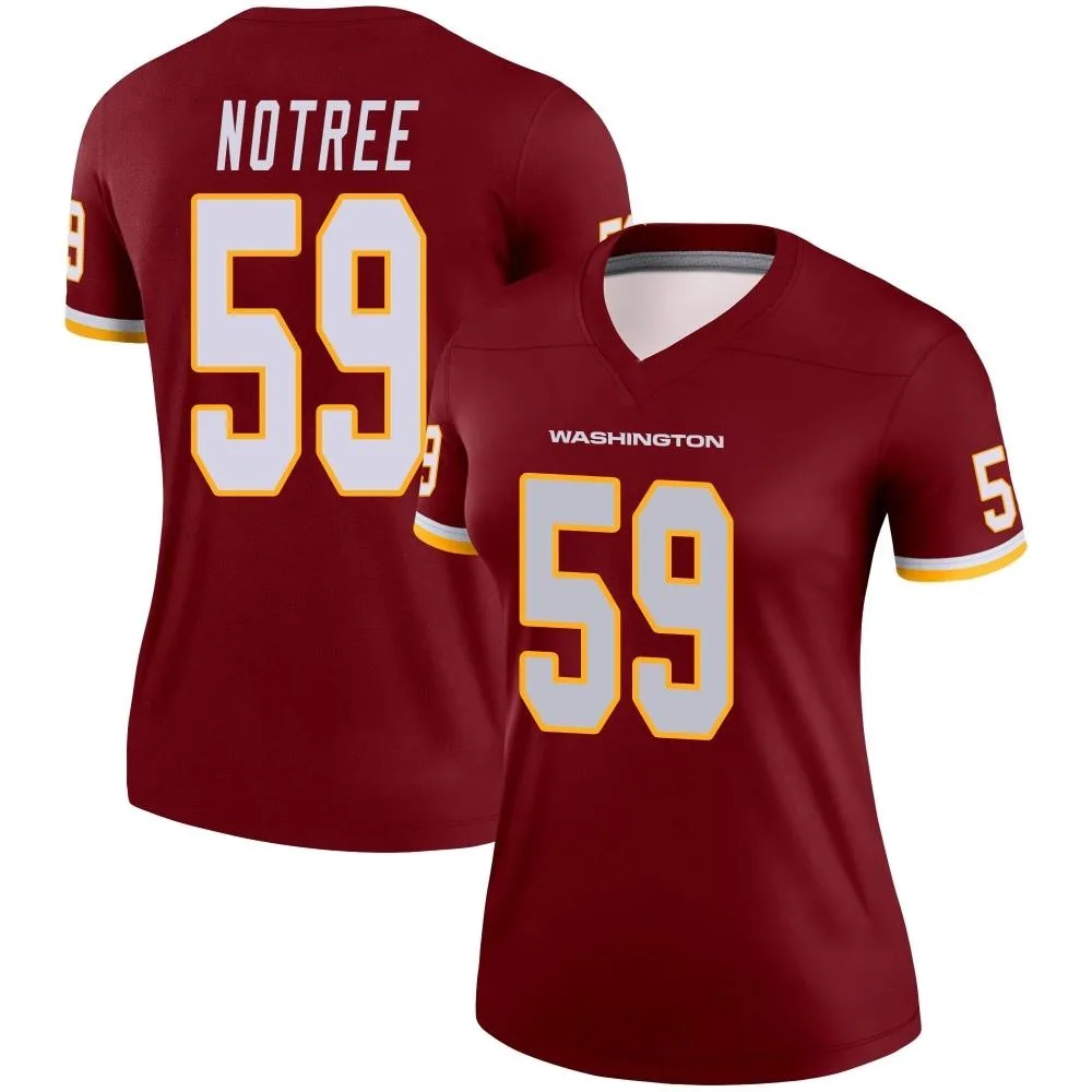 Women's Washington Commanders Bryce Notree Nike Burgundy Legend Jersey Women's Washington Commanders Bryce Notree Nike Burgundy Legend Jersey