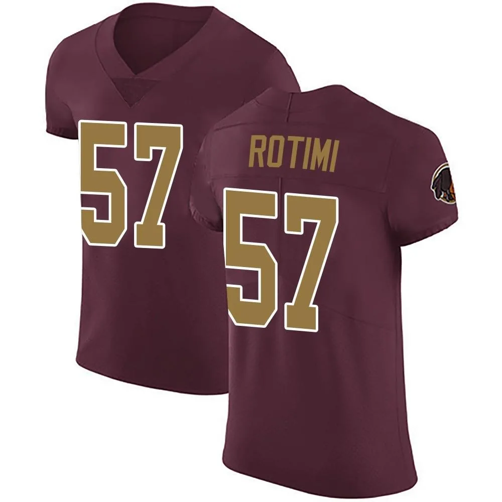 Men's Washington Commanders Bunmi Rotimi Nike Burgundy Alternate Vapor Untouchable Elite Jersey Men's Washington Commanders Bunmi Rotimi Nike Burgundy Alternate Vapor Untouchable Elite Jersey