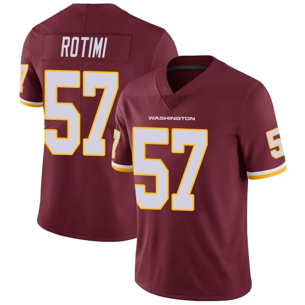 Men's Washington Commanders Bunmi Rotimi Nike Burgundy Team Color Vapor Untouchable Limited Jersey Men's Washington Commanders Bunmi Rotimi Nike Burgundy Team Color Vapor Untouchable Limited Jersey