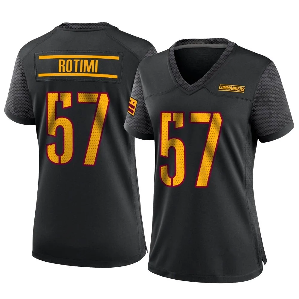 Women's Washington Commanders Bunmi Rotimi Nike Alternate Game Black Jersey Women's Washington Commanders Bunmi Rotimi Nike Alternate Game Black Jersey