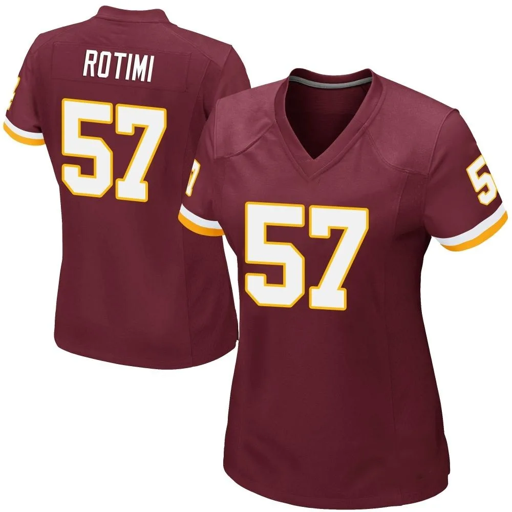Women's Washington Commanders Bunmi Rotimi Nike Burgundy Team Color Game Jersey Women's Washington Commanders Bunmi Rotimi Nike Burgundy Team Color Game Jersey