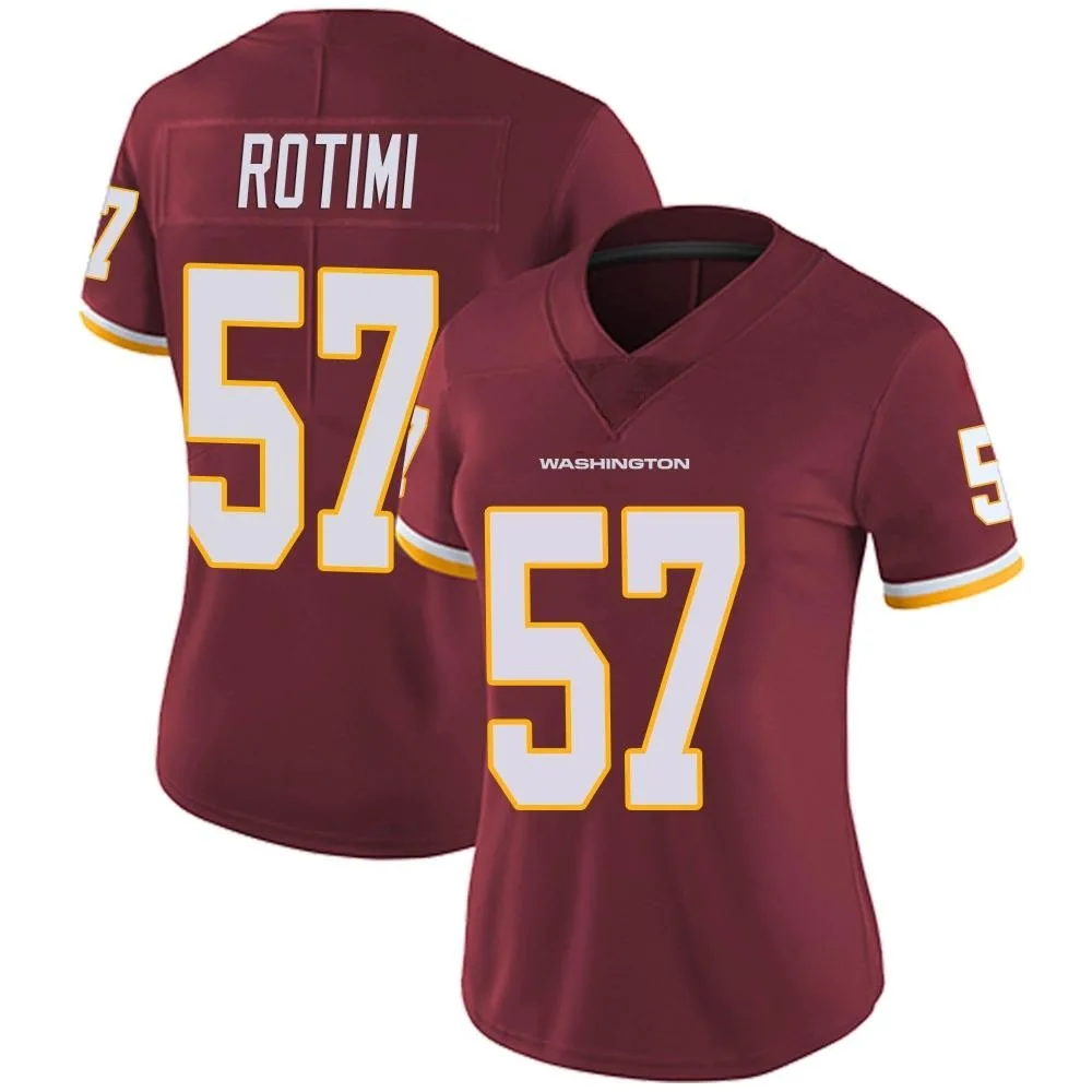 Women's Washington Commanders Bunmi Rotimi Nike Burgundy Team Color Vapor Untouchable Limited Jersey Women's Washington Commanders Bunmi Rotimi Nike Burgundy Team Color Vapor Untouchable Limited Jersey
