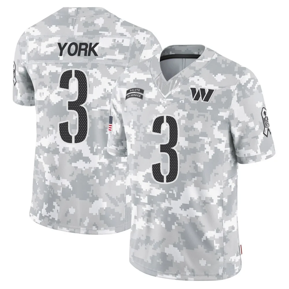 Men's Washington Commanders Cade York Nike 2024 Salute to Service Limited Arctic Camo Jersey Men's Washington Commanders Cade York Nike 2024 Salute to Service Limited Arctic Camo Jersey