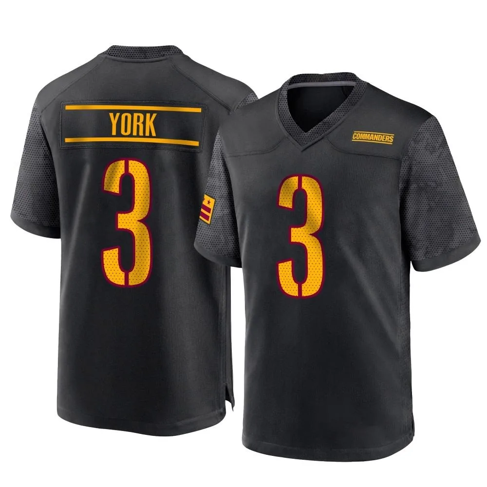 Men's Washington Commanders Cade York Nike Alternate Game Black Jersey Men's Washington Commanders Cade York Nike Alternate Game Black Jersey