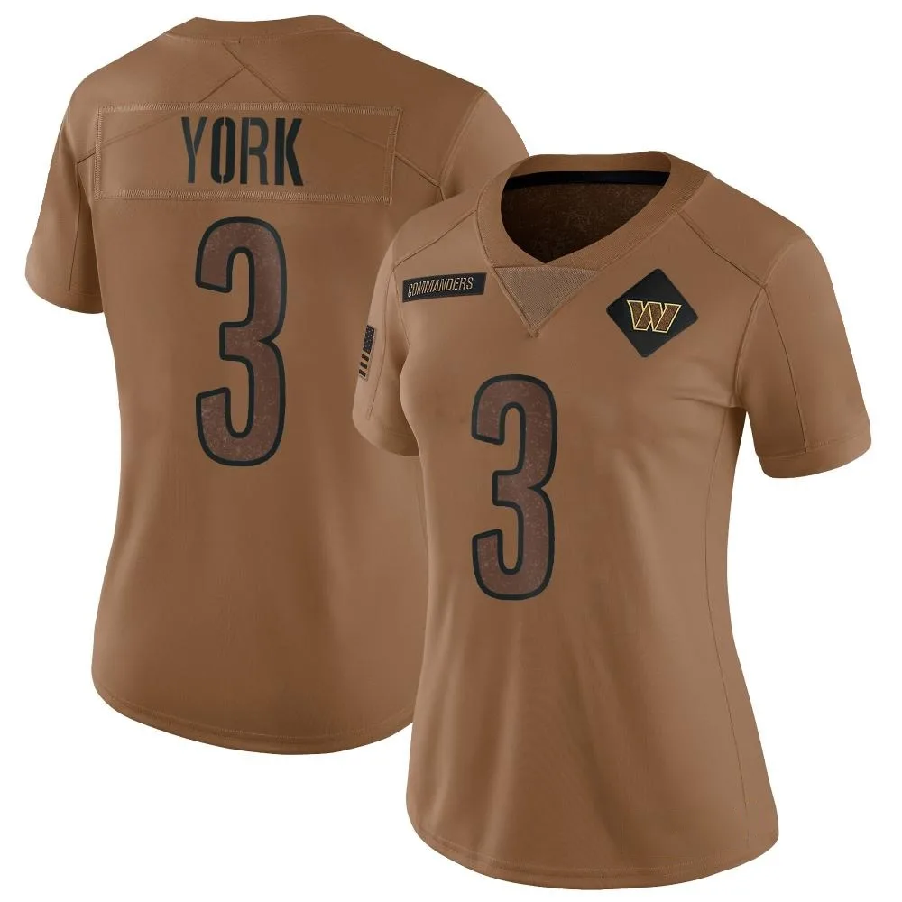 Women's Washington Commanders Cade York Nike 2023 Salute To Service Limited Brown Jersey Women's Washington Commanders Cade York Nike 2023 Salute To Service Limited Brown Jersey