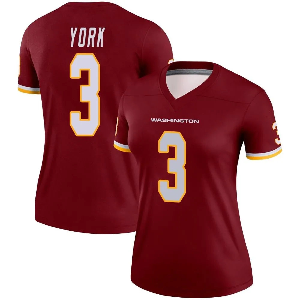Women's Washington Commanders Cade York Nike Burgundy Legend Jersey Women's Washington Commanders Cade York Nike Burgundy Legend Jersey