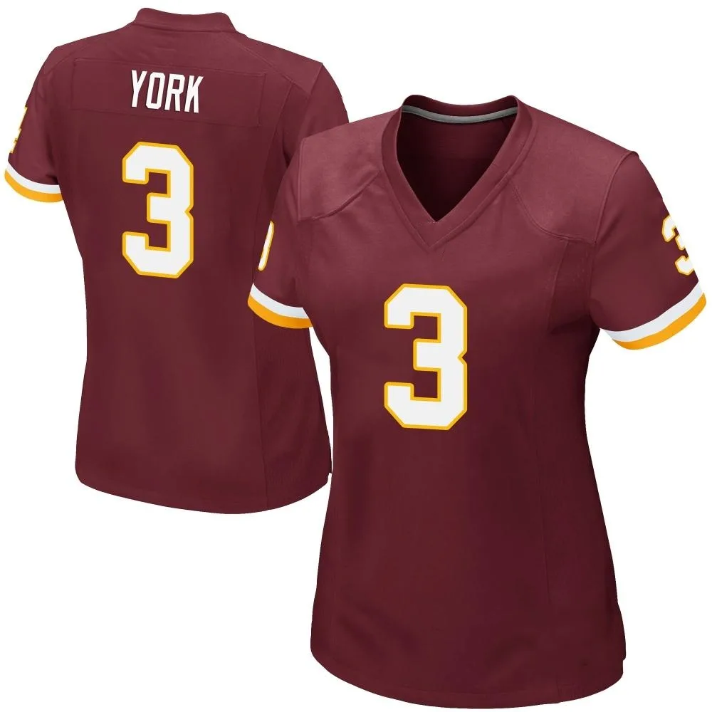 Women's Washington Commanders Cade York Nike Burgundy Team Color Game Jersey Women's Washington Commanders Cade York Nike Burgundy Team Color Game Jersey