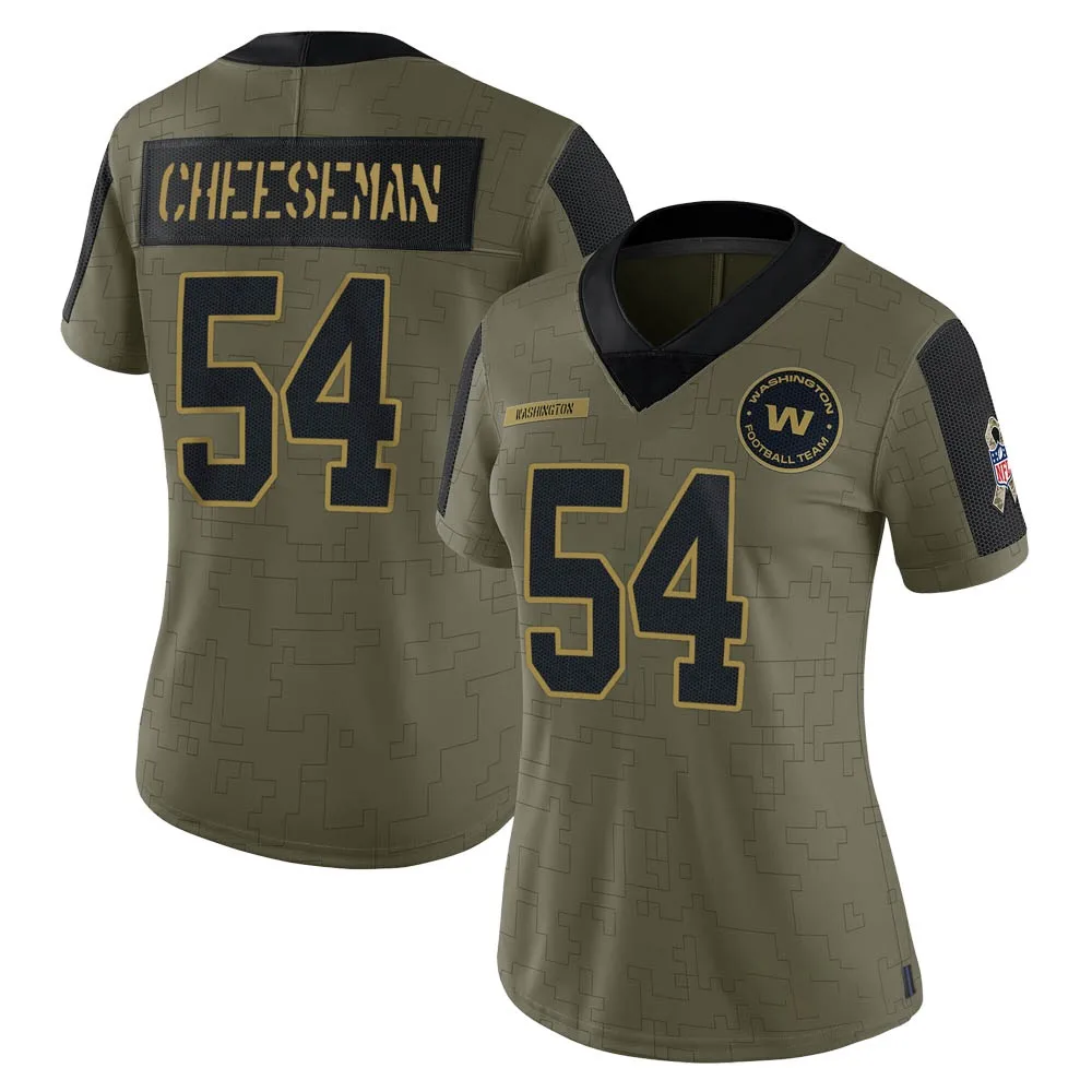 Women's Washington Commanders Camaron Cheeseman Nike 2021 Salute To Service Limited Olive Jersey Women's Washington Commanders Camaron Cheeseman Nike 2021 Salute To Service Limited Olive Jersey