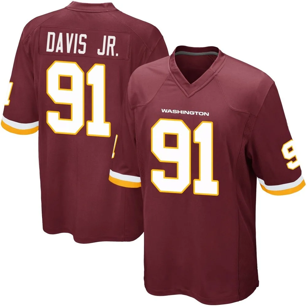 Men's Washington Commanders Carl Davis Jr. Nike Burgundy Team Color Game Jersey Men's Washington Commanders Carl Davis Jr. Nike Burgundy Team Color Game Jersey