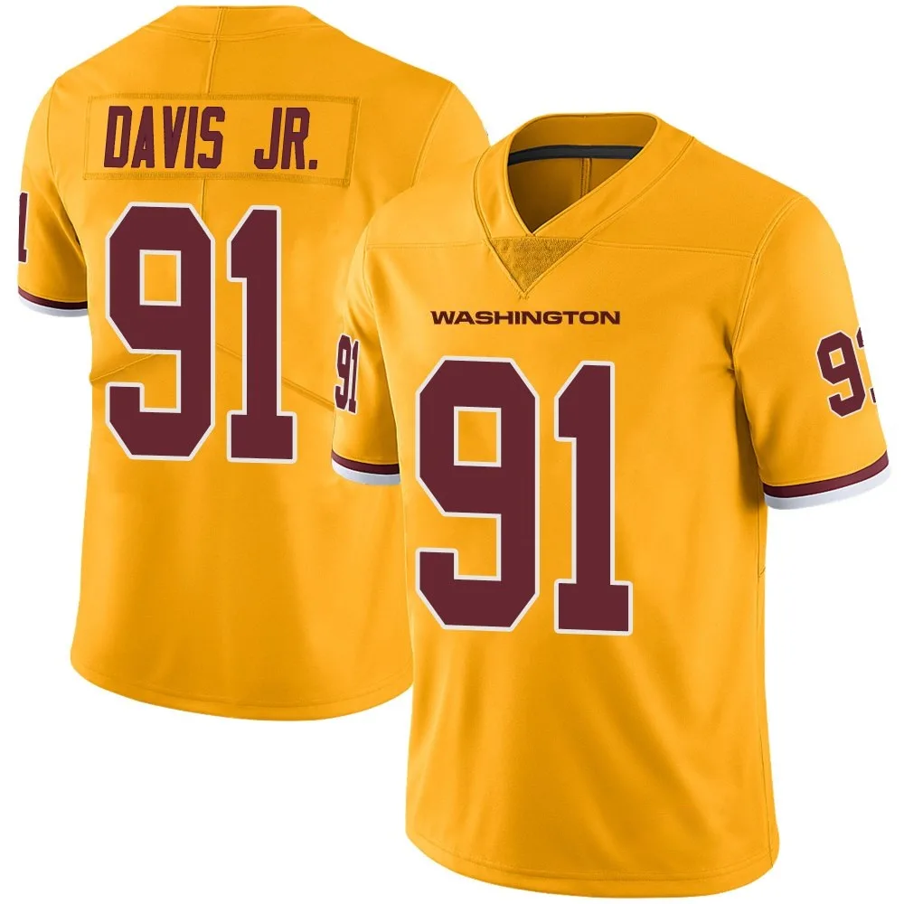 Men's Washington Commanders Carl Davis Jr. Nike Color Rush Limited Gold Jersey Men's Washington Commanders Carl Davis Jr. Nike Color Rush Limited Gold Jersey