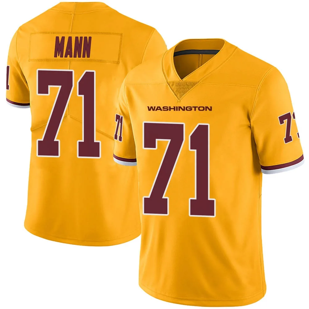 Men's Washington Commanders Charles Mann Nike Color Rush Limited Gold Jersey Men's Washington Commanders Charles Mann Nike Color Rush Limited Gold Jersey