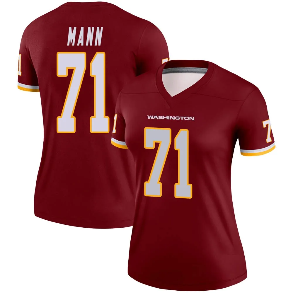 Women's Washington Commanders Charles Mann Nike Burgundy Legend Jersey Women's Washington Commanders Charles Mann Nike Burgundy Legend Jersey