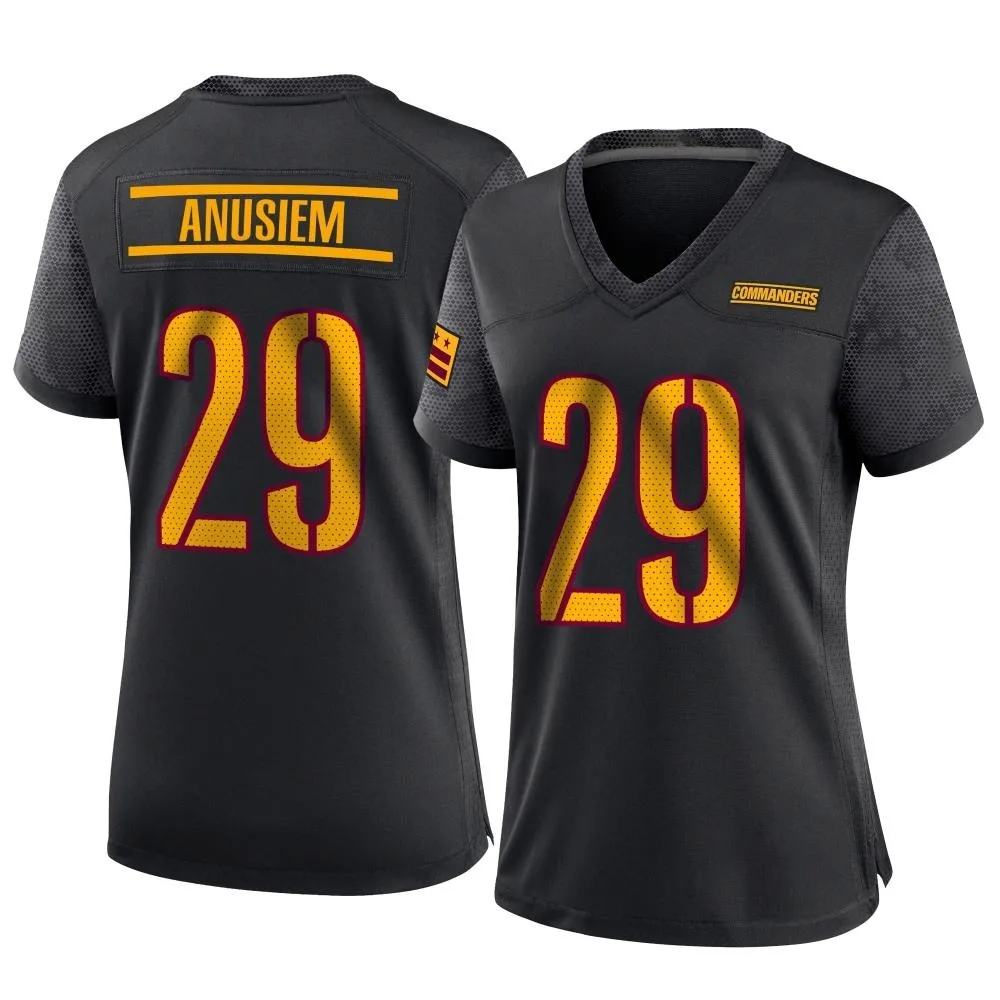 Women's Washington Commanders Chigozie Anusiem Nike Alternate Game Black Jersey Women's Washington Commanders Chigozie Anusiem Nike Alternate Game Black Jersey